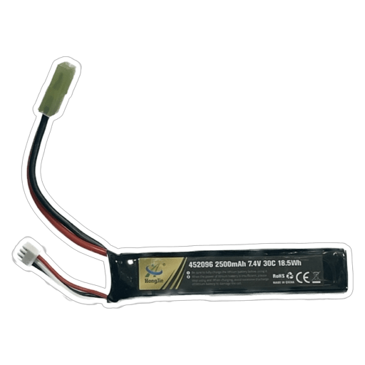 7.4V 2500mAh 30c סוללה לאיירסופט - AirsoftAmerica